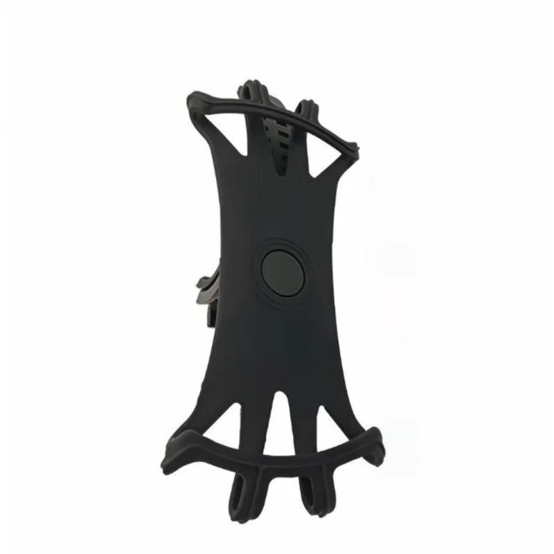 360 Rotatable Silicone Pull Type Phone Holder for Bike Motorcycle, Safe Mount for All Smartphones Cycling Stand
