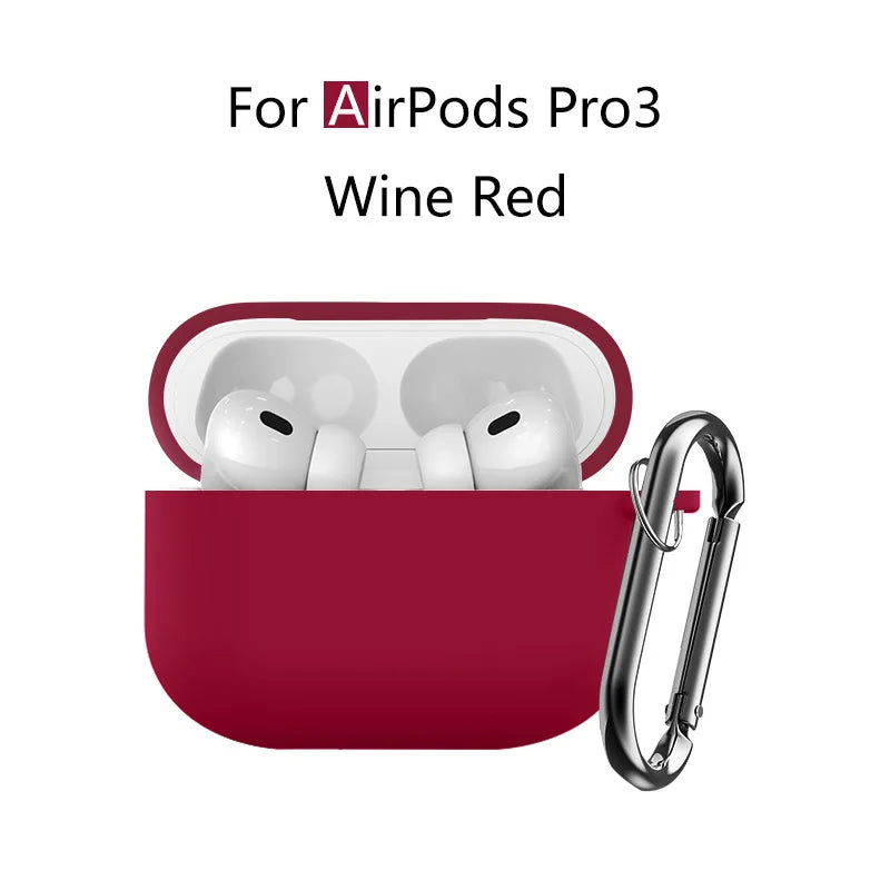for AirPods Pro 3 2025 New Case Full Protective Soft Silicone Shockproof Case with Keychain for AirPods Pro 3 Case for Men Women
