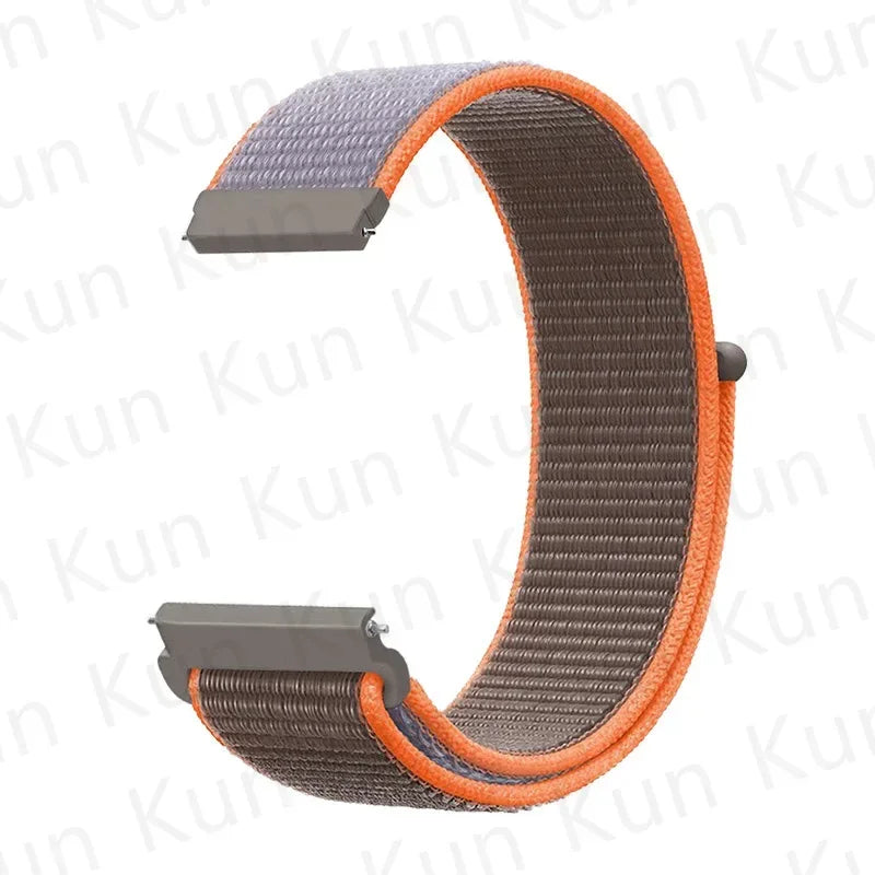 20mm 22mm Band For Samsung Galaxy Watch 6/5/4/5pro/4/6 Classic/active 2 Nylon loop sport bracelet huawei watch GT 4-2-2e-3 Strap