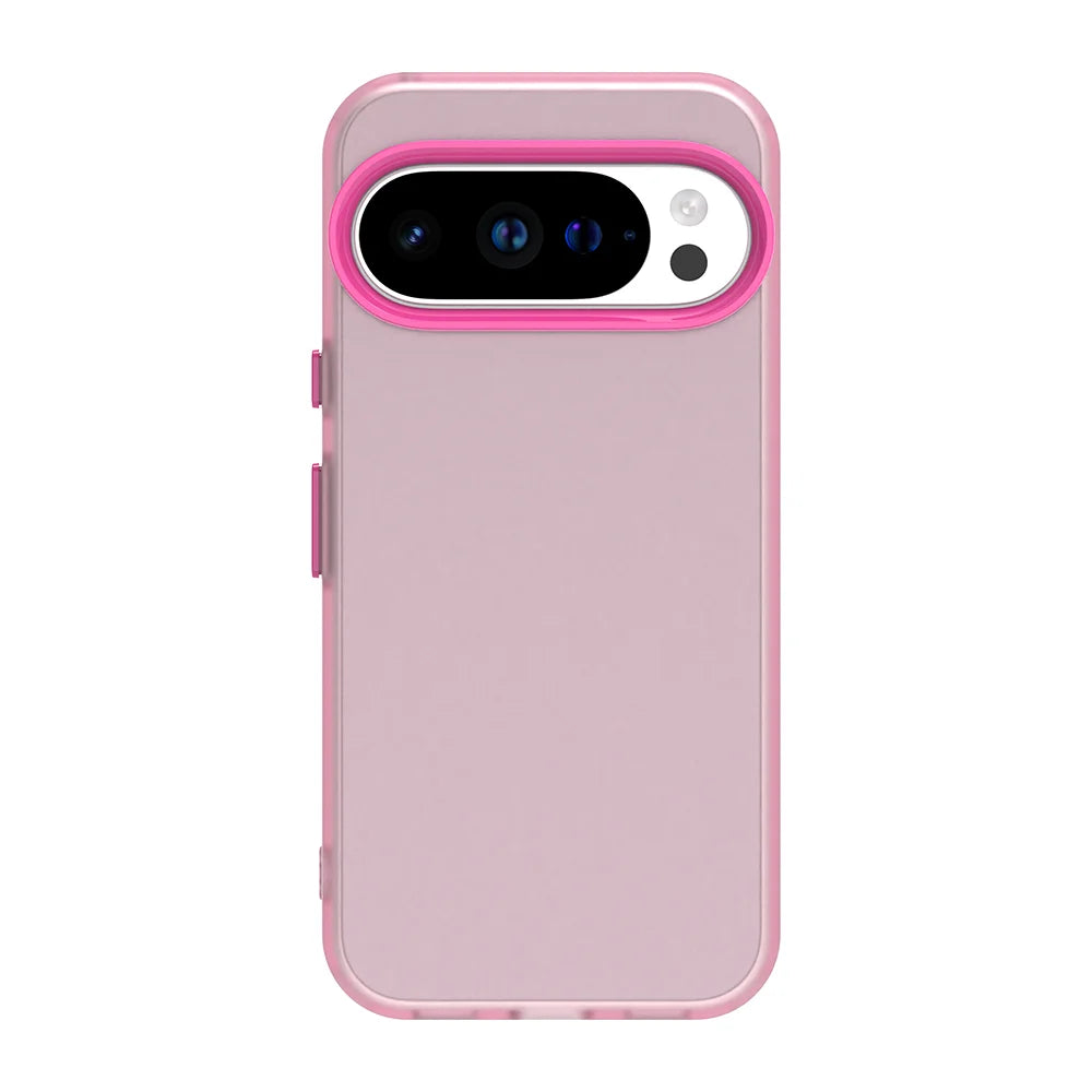 Frosted Fashion Soft Bumper Candy Color Phone Case For Google Pixel 10 9 8 A Pro XL Case Frame Protect Independent Button Cover