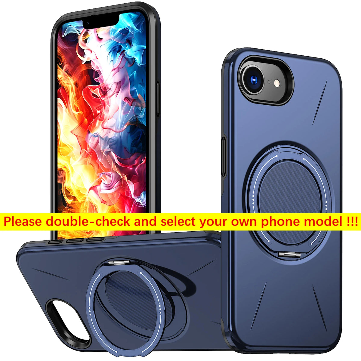 Phone Case For iPhone 17E 16E 360° Rotating Magnetic Stand Holder For Magsafe Deluxe Shockproof Bracket Covers Armor Fundas
