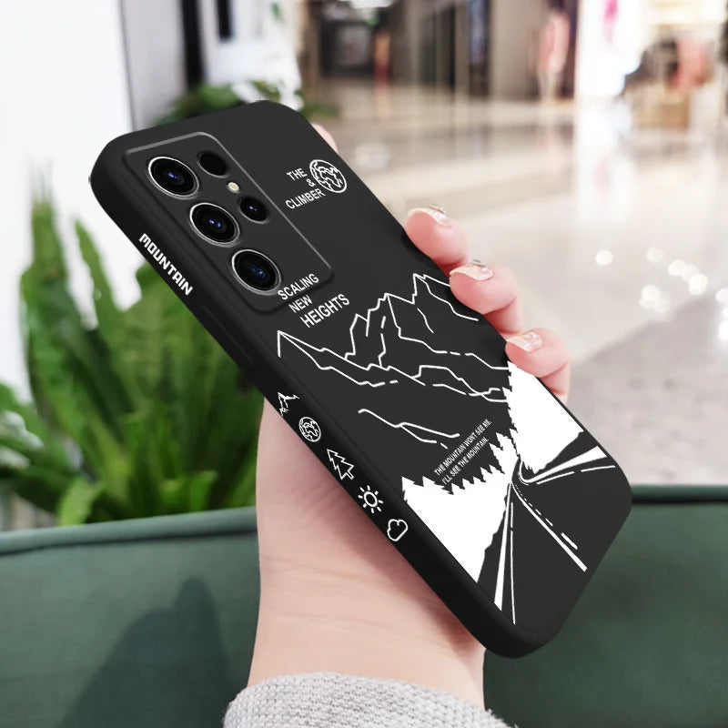Climb Mountains Phone Case For Samsung Galaxy S25FE S24 S23 S22 S21 S20 S10 S10E S9 Ultra Plus FE Note 20 Ultra 10 9 Plus Cover