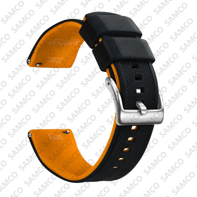 Quick Release Rubber Watch Strap Silicone Watch Band 18mm 20mm 22mm Huawei ,Samsung Galaxy, Garmin, Watch Replacement Watchband