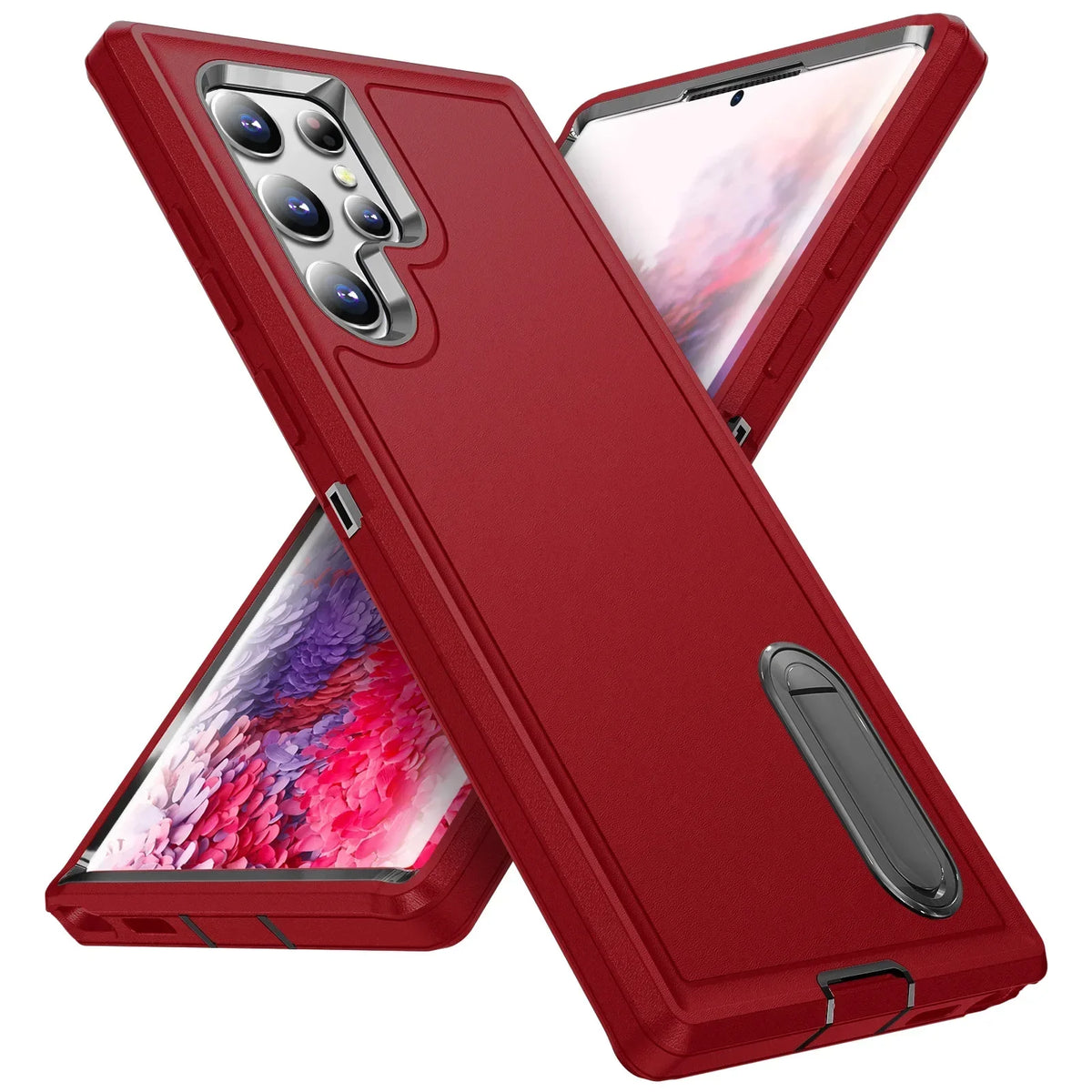 Case For Samsung Galaxy S26 Ultra S25 Edge S24 S23 S22 Heavy Anti-Scratch Rugged Protective Kickstand Full Body Shockproof Cover
