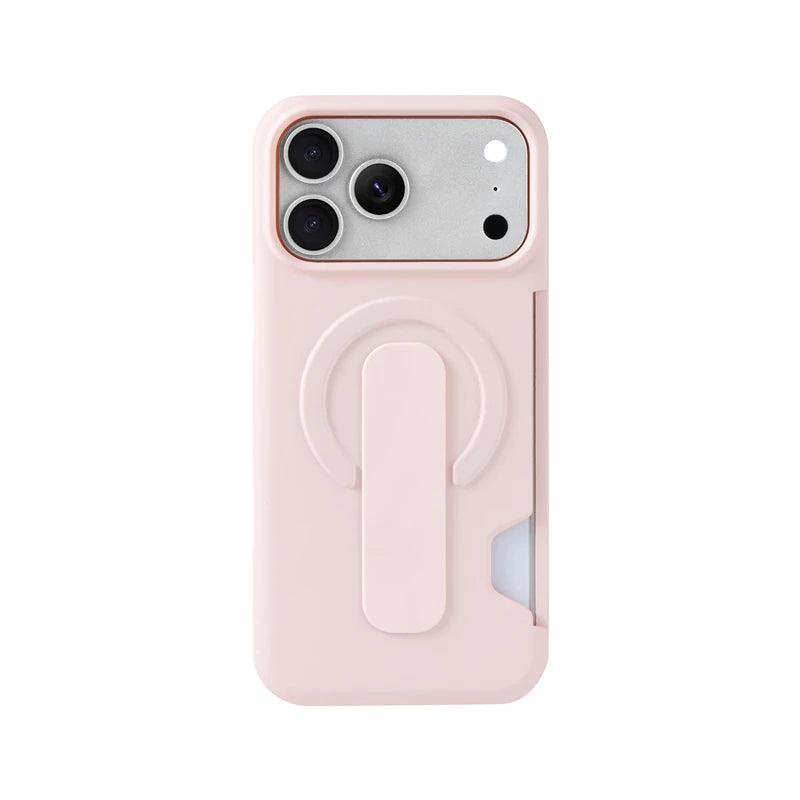 Soft Liquid Silicone Magnetic Case for Magsafe iPhone 17 16 15 14 13 Pro Max Strap Holder Card Slot Shockproof Cover