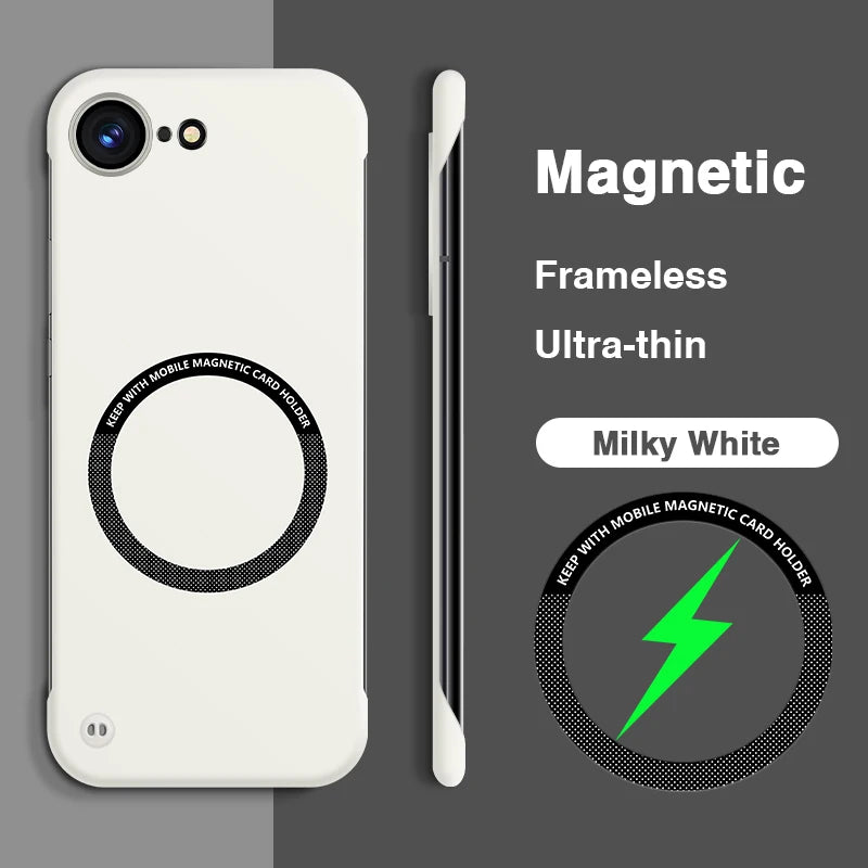 Candy Colors Slim Phone Case for iPhone 16 Pro Max Plus 16E 5G Magnetic Wireless Charging Shockproof Frameless Simple Back Cover