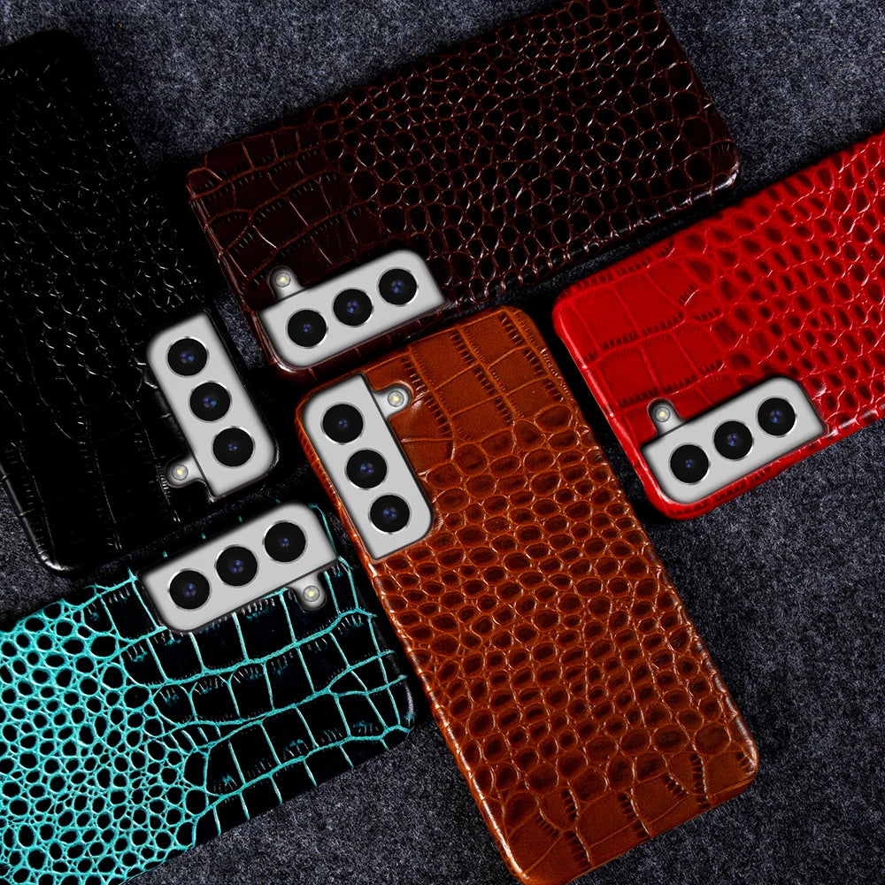 For Samsung Galaxy S26 FE Case Luxury Genuine Leather Case Galaxy S25 S24 S23 Ultra S22 S21 S20 Mobile Phone Cover Back Shell