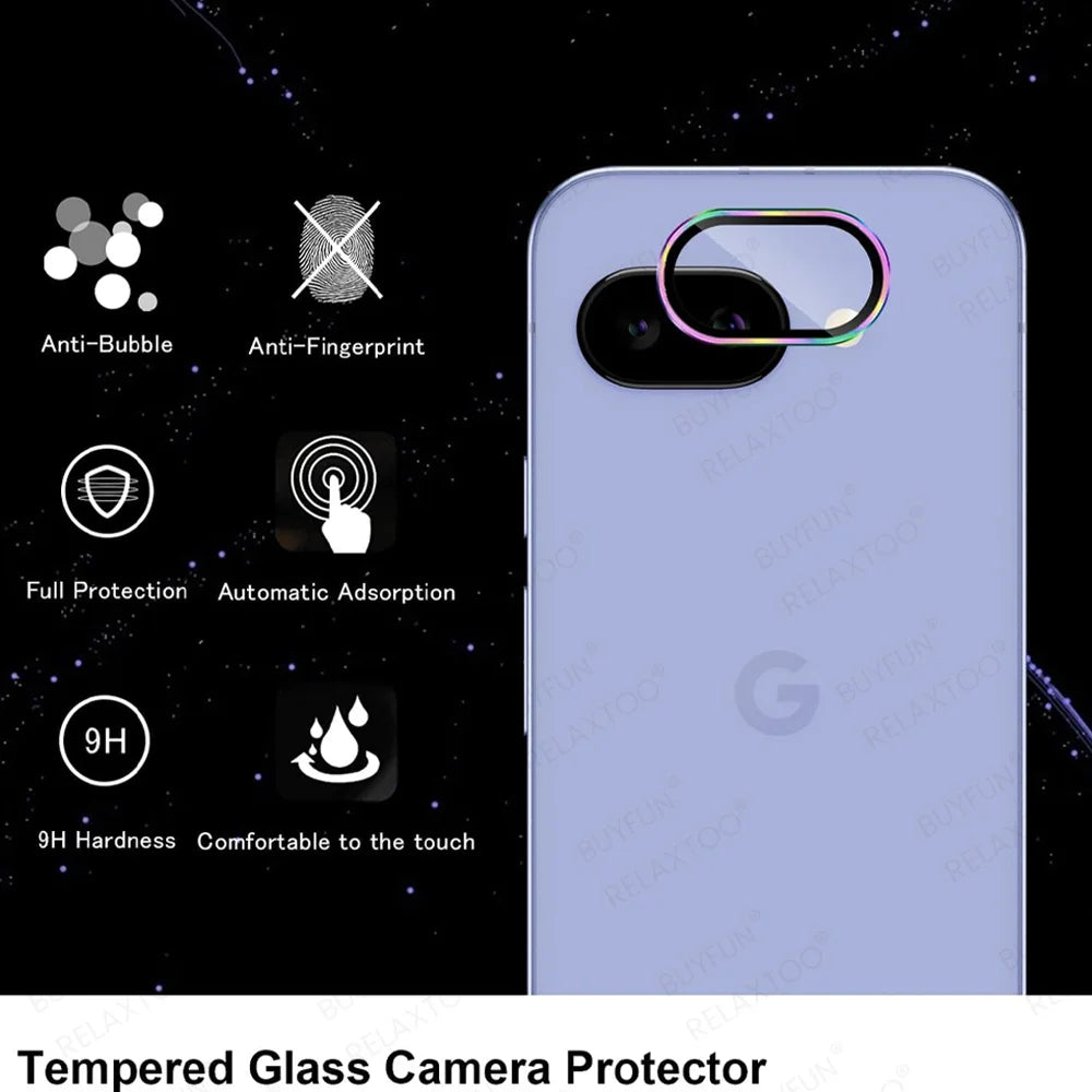 Pixel9a Camera Ring For Google Pixel 9a 5G Metal Lens Glass Case GooglePixel9a 9 A A9 Back Camera Screen Protector Accessories