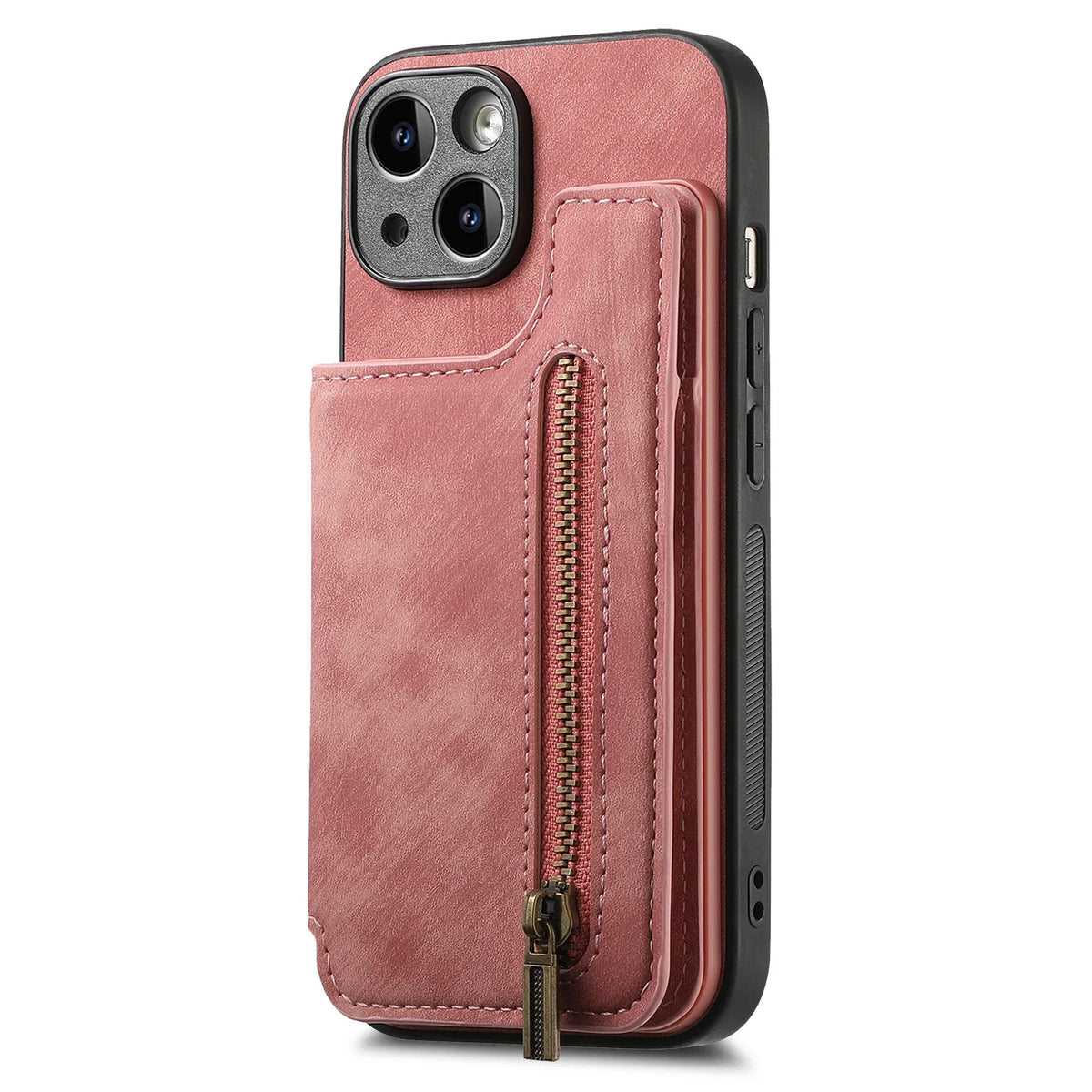 Zipper Card Solt Wallet Leather Case For iPhone 16 Pro Max 17 Air 15 14 Plus 13 12 11 Se2022 Pocket Magnetic Double Buckle Cover