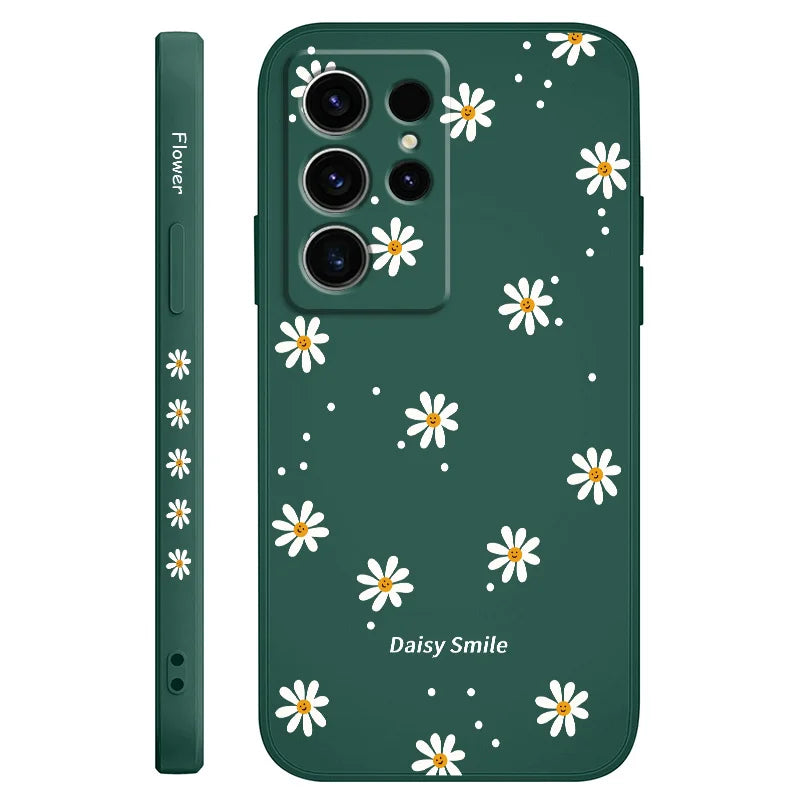 Smiling Daisy Phone Case For Samsung Galaxy S26 Plus Ultra Silicone Cover