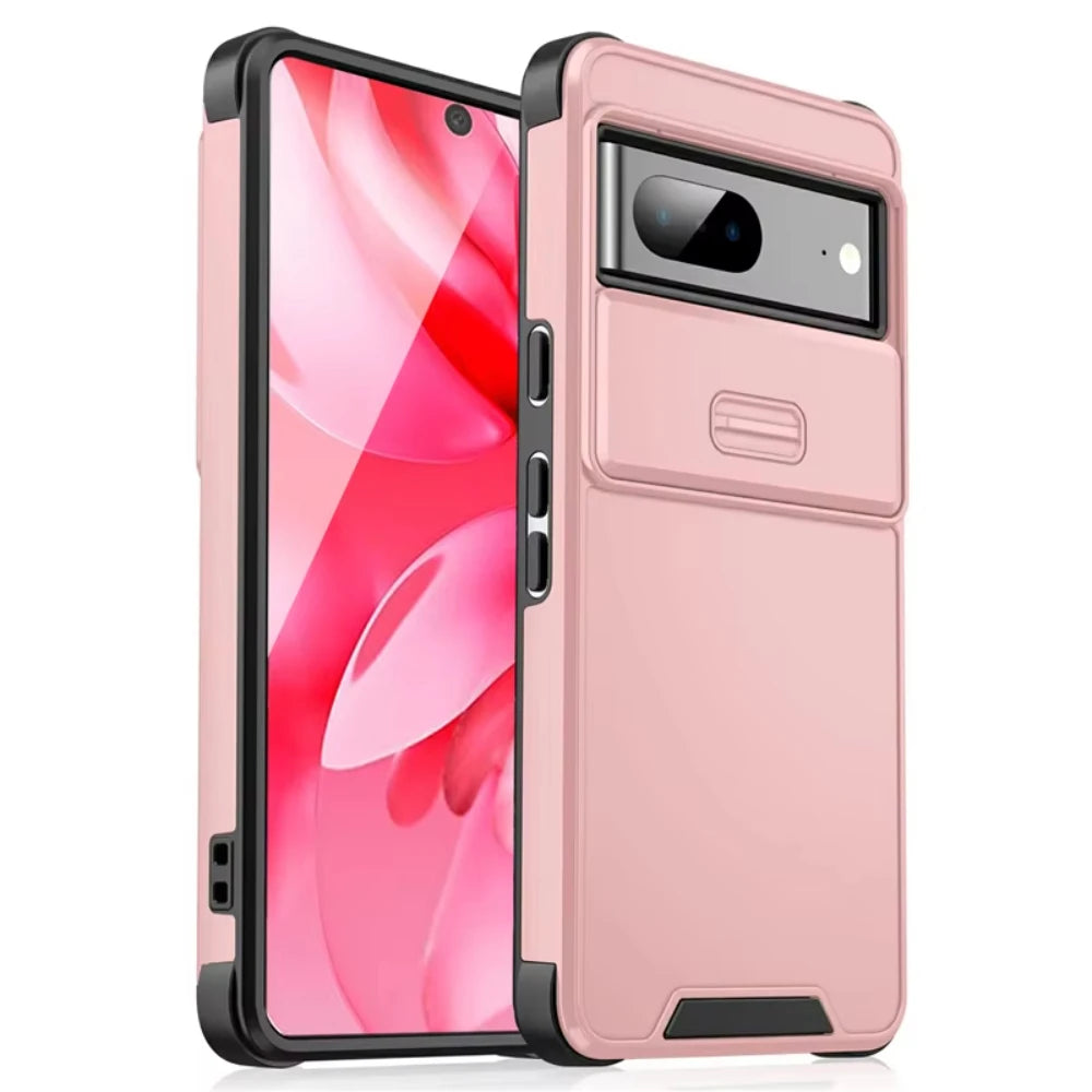 Shockproof Armor Matte Phone Case For Google Pixel 9 Pro XL 9A 8 7 Pro Slide Camera Protection Phone Cover For Pixel 8A 6A Case