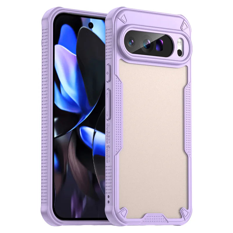 Luxury Matte Hybrid Rugged Protective Cover For Google Pixel 10 9 Pro XL 8 Pro 9A 8A Simple Case Shockproof Coque Fundas Capa
