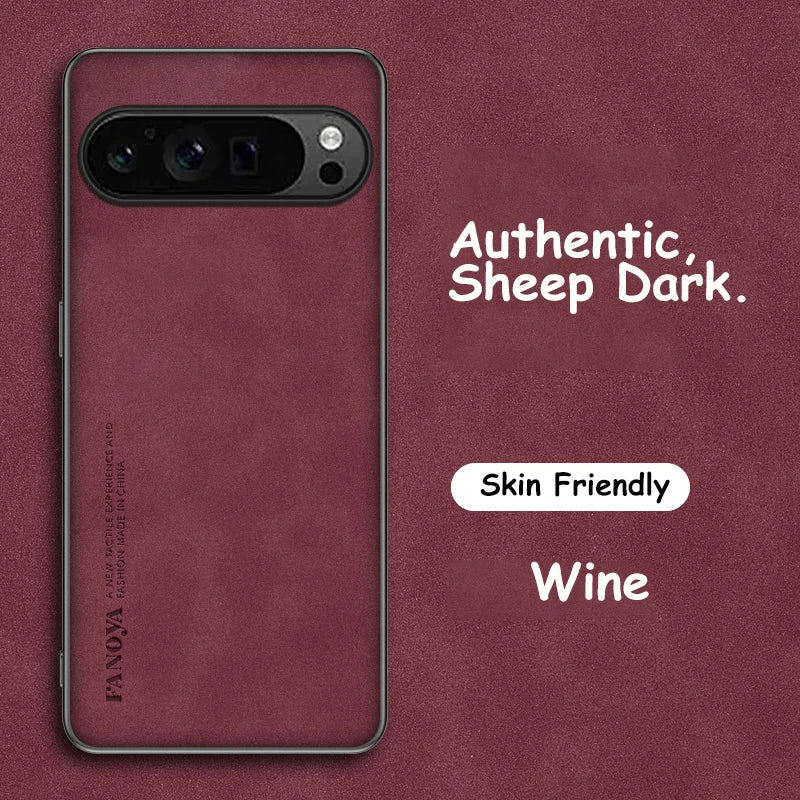 PU Leather Case for Google Pixel 10 9A XL 9 8 7 Pro 8A 7A 6A 6 Cover Soft Matte Shockproof Authentic Anti-fingerprint Shell