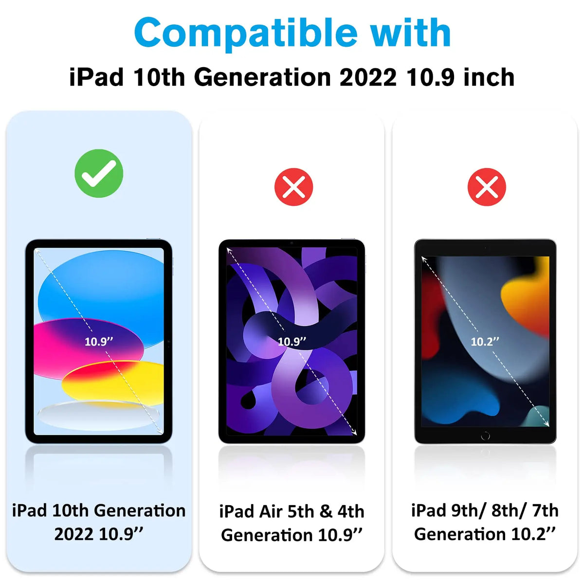 For iPad 10th Gen 10.9 Inch 2022 Tempered Glass Screen Protector A2696 A2757 A2777 Tablet Anti Scratch Clear Protective Film
