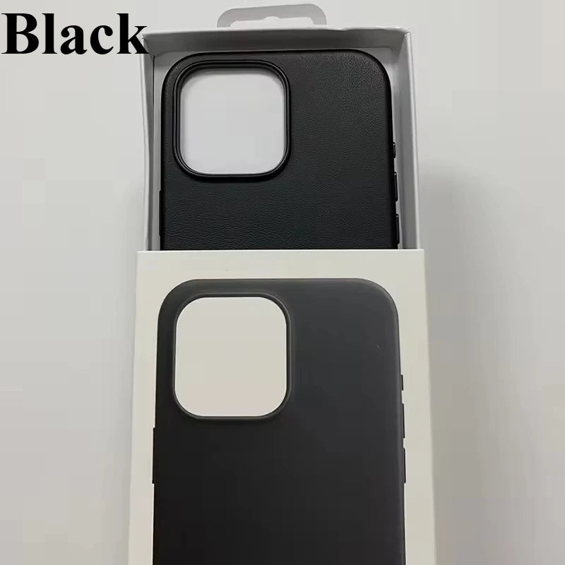 Official 1:1 for Magsafe Leather Case for IPhone 17 Pro 17 16 15 14 Pro Max Orginal Magnetic Animation Cover Anti-drop Case