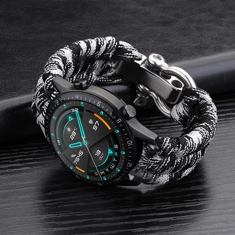 20mm 22mm 24mm Weave Nylon Sport Watch Strap for Men Women Universal Watch Band Bracelet Accessories with Tool