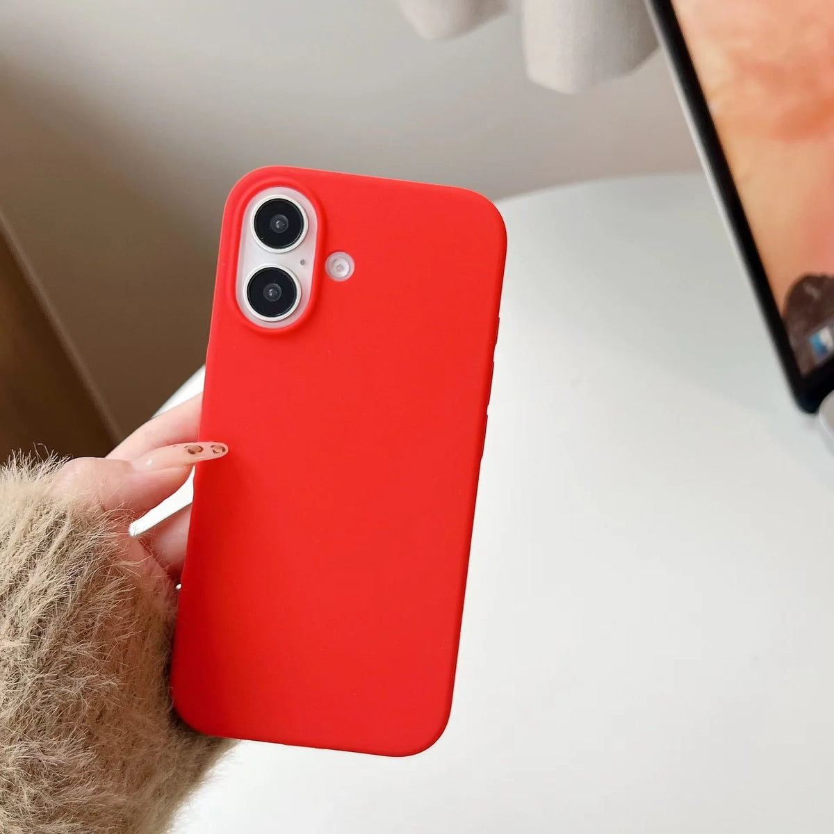 Liquid Silicone Mobile Phone Case for Apple iphone 16 15 14 13 12 11 Pro 13 mini X XR Xs Max Matte Shockproof Cover Cases