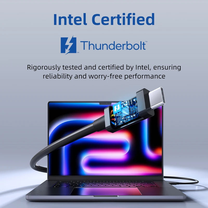 CABLETIME Thunderbolt 5 Cable 120Gbps 240W USB C to USB C Cable 4K@540Hz Intel Certified for Laptop iMac Macbook