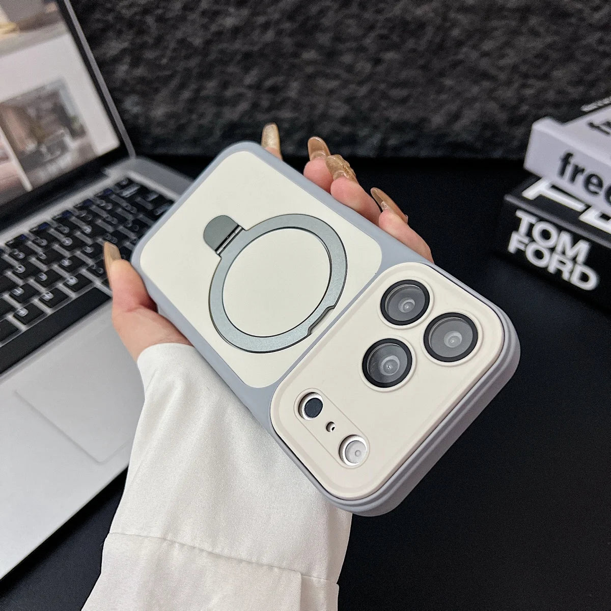 Luxury Metal Ring Bracket For Magsafe Magnetic Phone Case For iPhone 17 Air 16 E 15 14 Plus 13 12 11 Pro Max Shockproof Cover