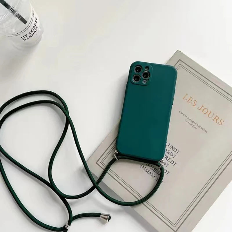 Necklace Strap Cord Crossbody Lanyard Silicone Case For Google Pixel 7 6 8 9 10 Pro XL 7A 6A 9A Cover Pixel 8 Pro 8A 10a Funda