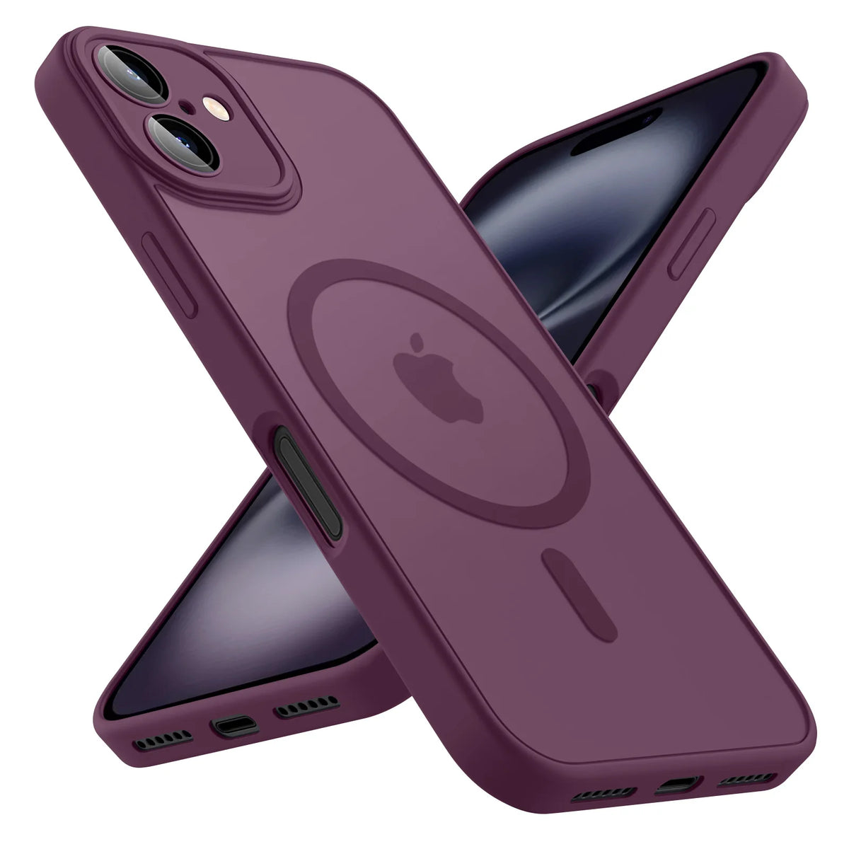 Luxury Frosted Phone Case For iPhone 18 17 17e 16e 16 15 14 13 12 11 Pro Max Plus For Magsafe Matte Transparent Magnetic Cover