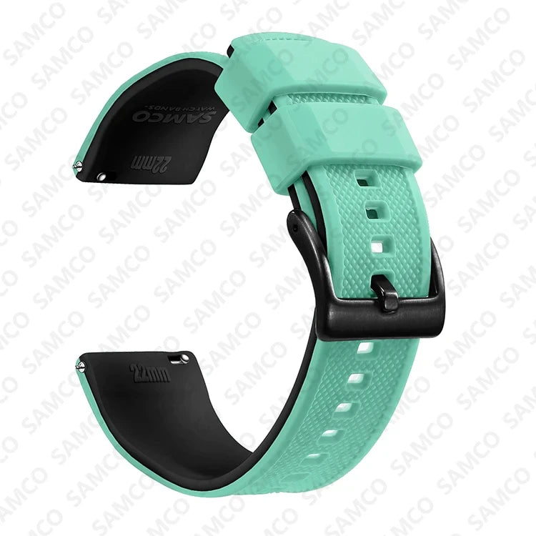 Quick Release Rubber Watch Strap Silicone Watch Band 18mm 20mm 22mm Huawei ,Samsung Galaxy, Garmin, Watch Replacement Watchband