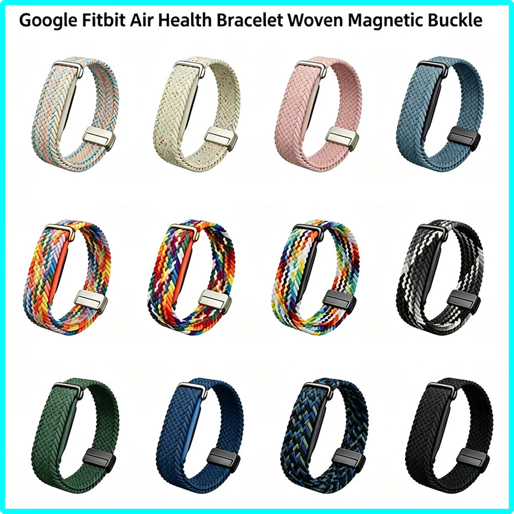 Magnetic Nylon Watch Strap for Google Fitbit Air Braided Replacement Bracelet Watch Band for Fitbit Air Sport Loop Correa Belt