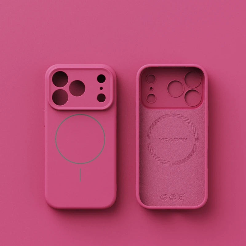 Luxury Liquid Silicone Case for iPhone 18 17 Air 16 16E 15 14 13 12 11 Pro Max Soft For Magsafe Magnet Shockproof Matte Cover