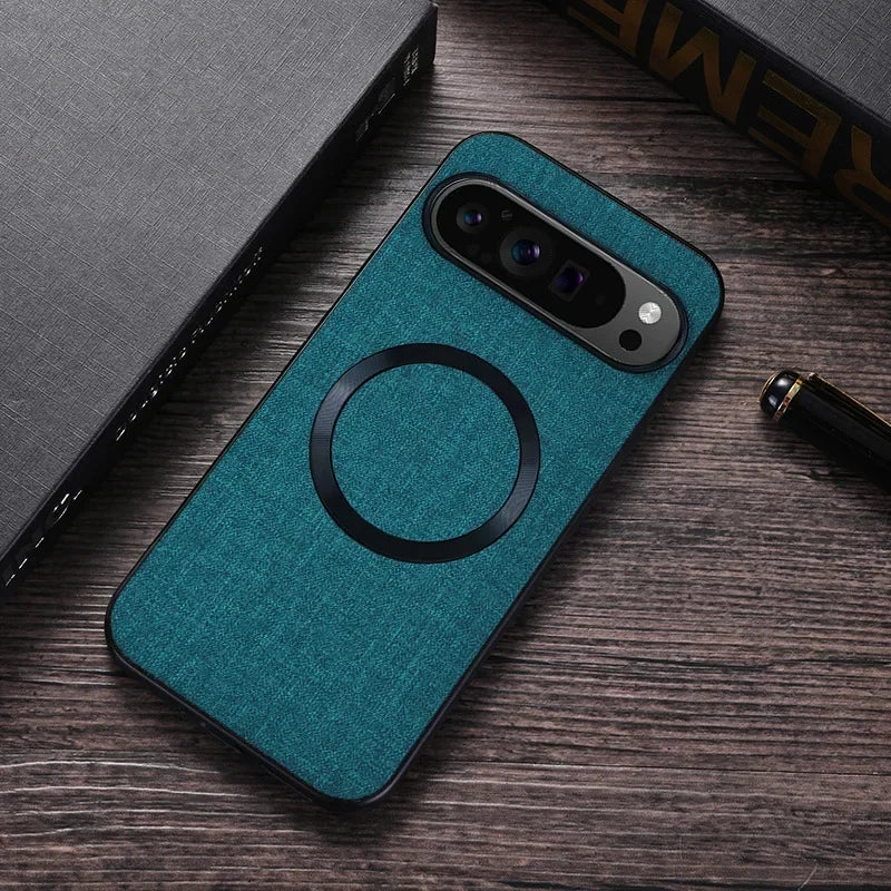 Premium Fabric Shockproof Phone Case For Google Pixel 11 10 9 8 7 Pro 10A 9A 8A 7A XL Compatible MagSafe Magnetic Charging Cover