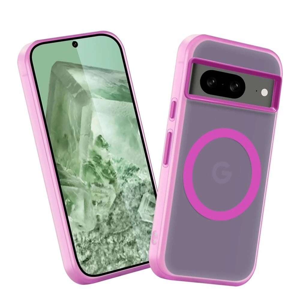 For Google Pixel 9A 9 Pro XL Case Cute Translucent Color Matte for Magnetic Shockproof Cover for Google 8A 8 10 Pro XL