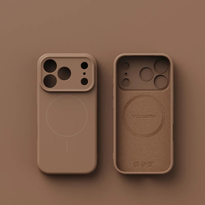 Luxury Liquid Silicone Case for iPhone 18 17 Air 16 16E 15 14 13 12 11 Pro Max Soft For Magsafe Magnet Shockproof Matte Cover