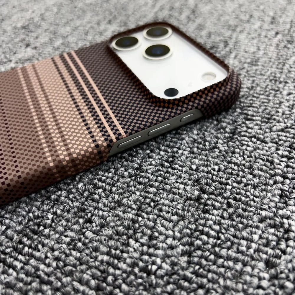 Frameless Carbon Fiber Kevlar For Magsafe Magnetic Phone Case For iPhone 17 Air 16 15 14 13 12 Plus 17 Pro Max PC Texture Cover