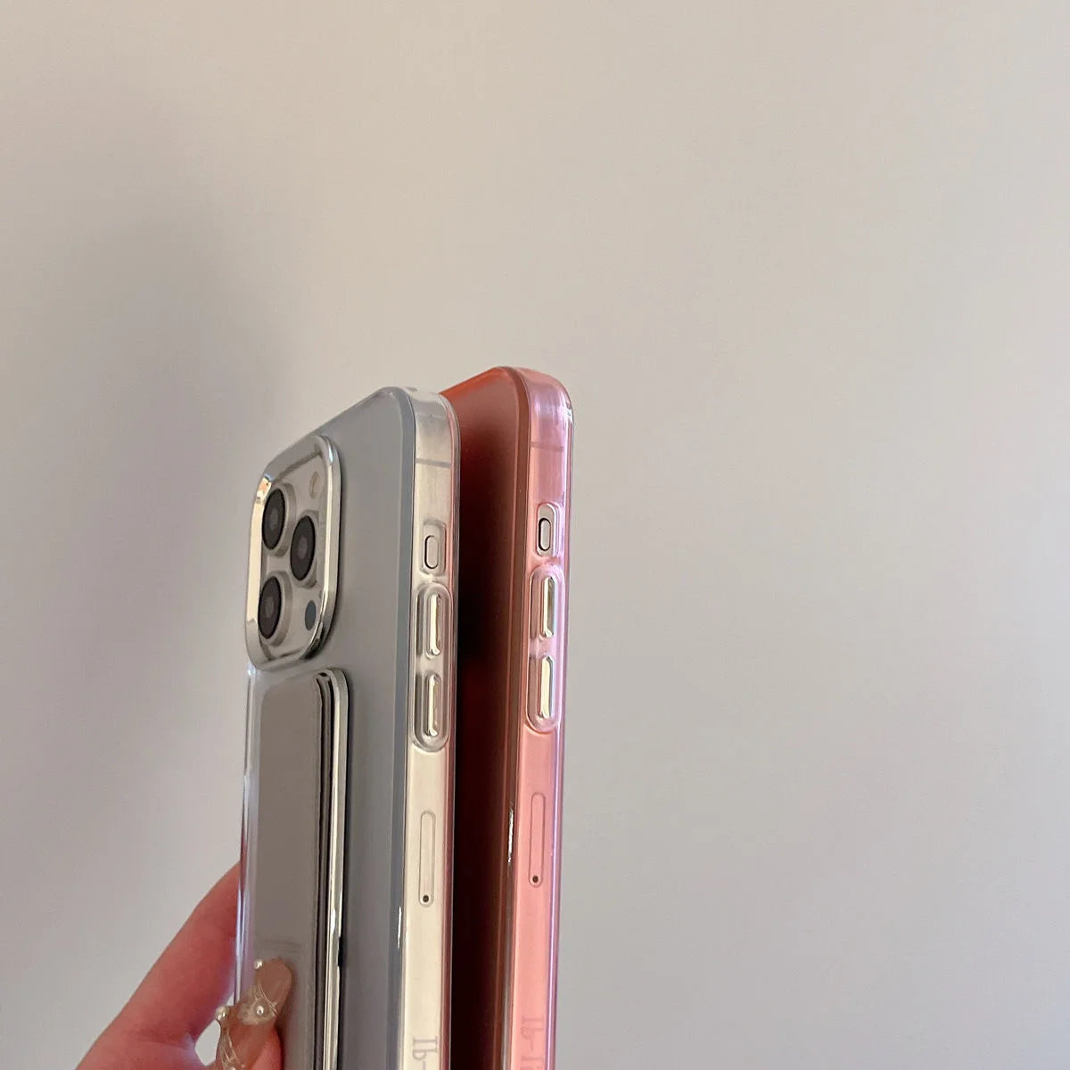 For iPhone 17 16 15 14 13 Pro Max Case Wrist Strap Magnetic Stand Kickstand PC Hard Protective Case for iPhone12 Support Cover