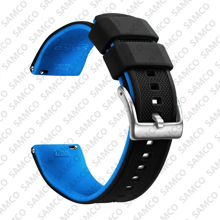 Quick Release Rubber Watch Strap Silicone Watch Band 18mm 20mm 22mm Huawei ,Samsung Galaxy, Garmin, Watch Replacement Watchband