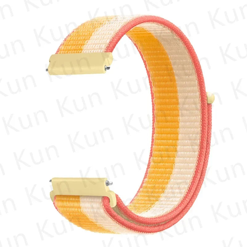 20mm 22mm Band For Samsung Galaxy Watch 6/5/4/5pro/4/6 Classic/active 2 Nylon loop sport bracelet huawei watch GT 4-2-2e-3 Strap