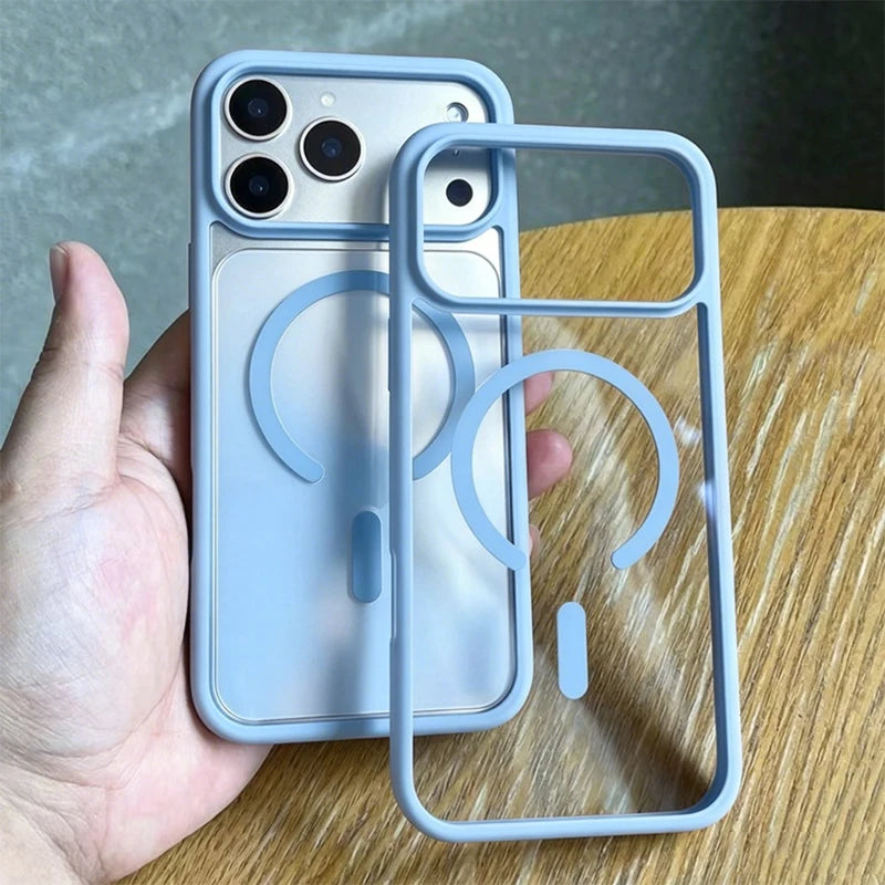 For Magsafe Wireless Charging Candy Color Matte Case For iPhone 18 17 16 15 14 13 12 Pro Max 16Plus Air 11 Magnetic Bumper Cover