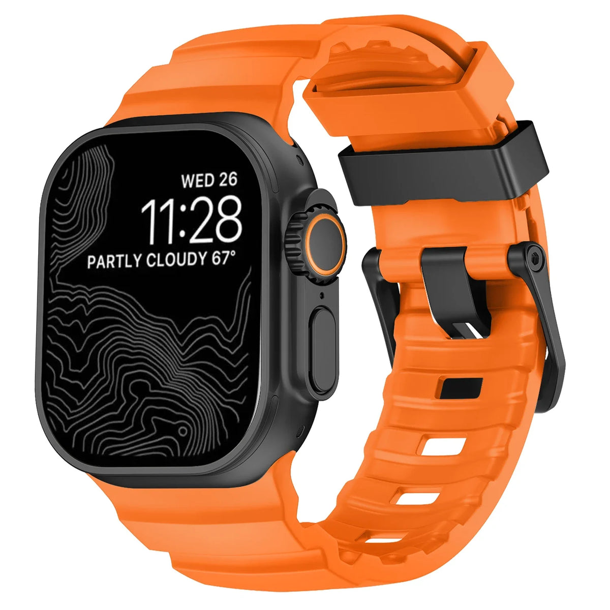Trail Silicone Band for Apple Watch Ultra 4 3 2 49mm Strap 46mm 45mm 44mm Sport Bracelet iWatch Series 12 11 10 Ultra 9 8 7 SE3