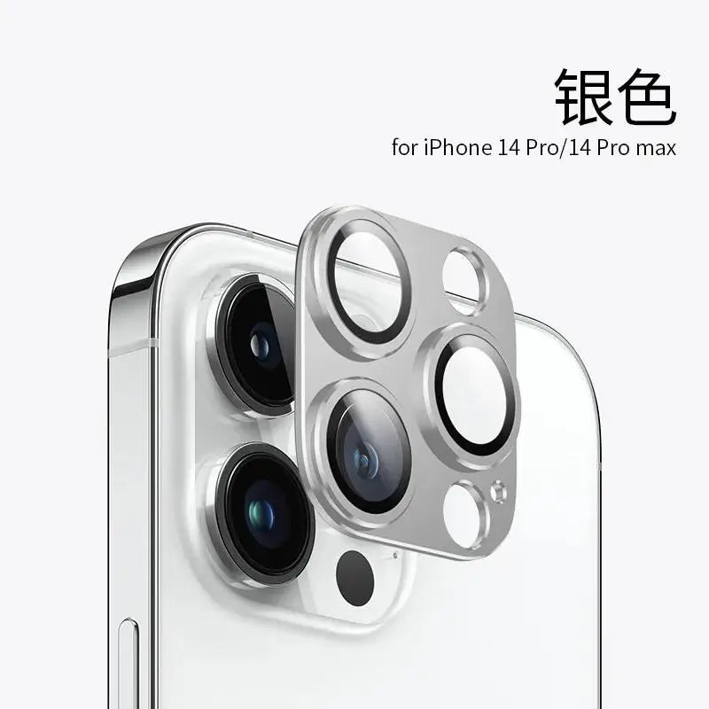 3D Full Metal Camera Lens Protector Tempered Glass Protector For iPhone 16 15 14 Pro Max Plus Camera Lens Protector Glass Cover