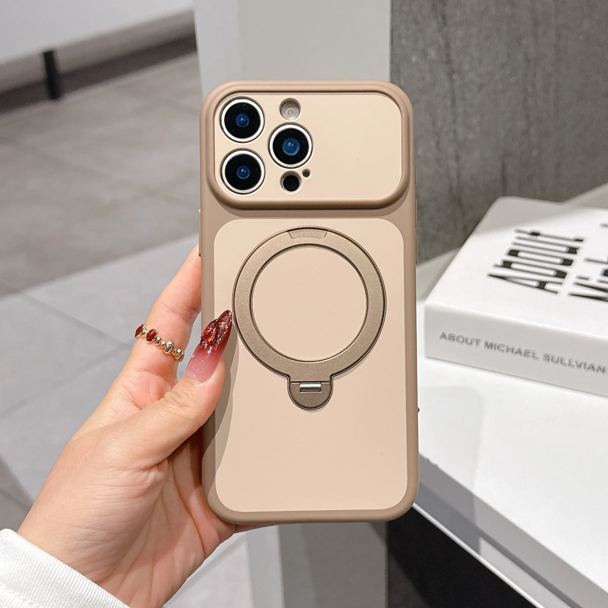 Magnetic Bracket Phone Case For iPhone 17 Air 13 14 15 16 17 Pro Max Matte KickStand For Magsafe Shockproof Stand Holder Cover