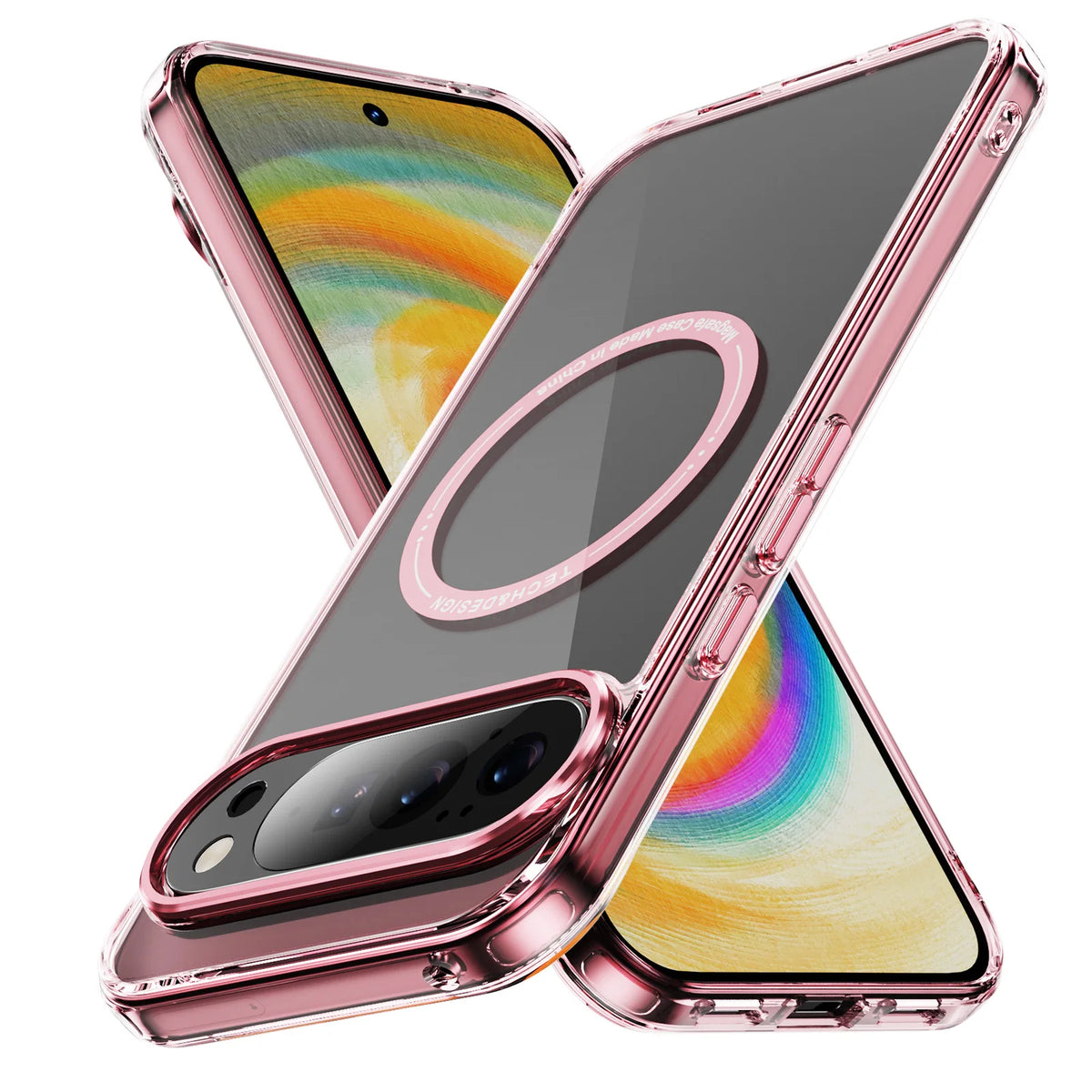 HD-Transparent Magnetic Phone Case For Google Pixel 10 9 8 Pro XL 10PROXL 9ProXL 9A 8A Shockproof For Magsafe Crystal Hard Cover