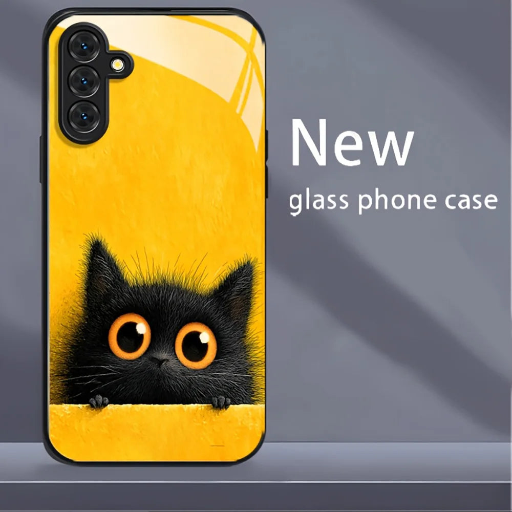 Hard Glass Honeybee Flower Case For Samsung Galaxy S26 Ultra Case Samsung S24 S22 S25 Ultra S 26 Plus S23 S20 S21 FE Cases Cover