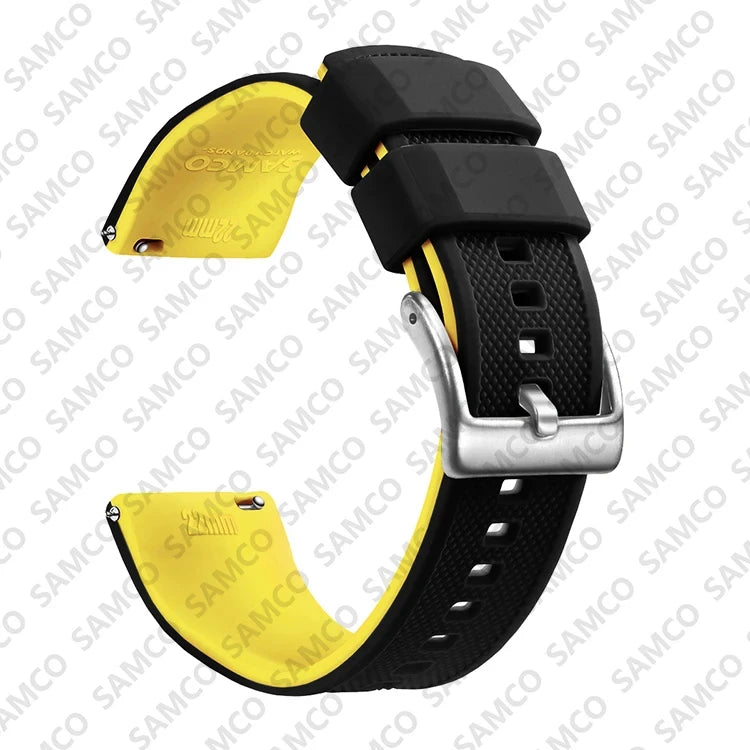 Quick Release Rubber Watch Strap Silicone Watch Band 18mm 20mm 22mm Huawei ,Samsung Galaxy, Garmin, Watch Replacement Watchband