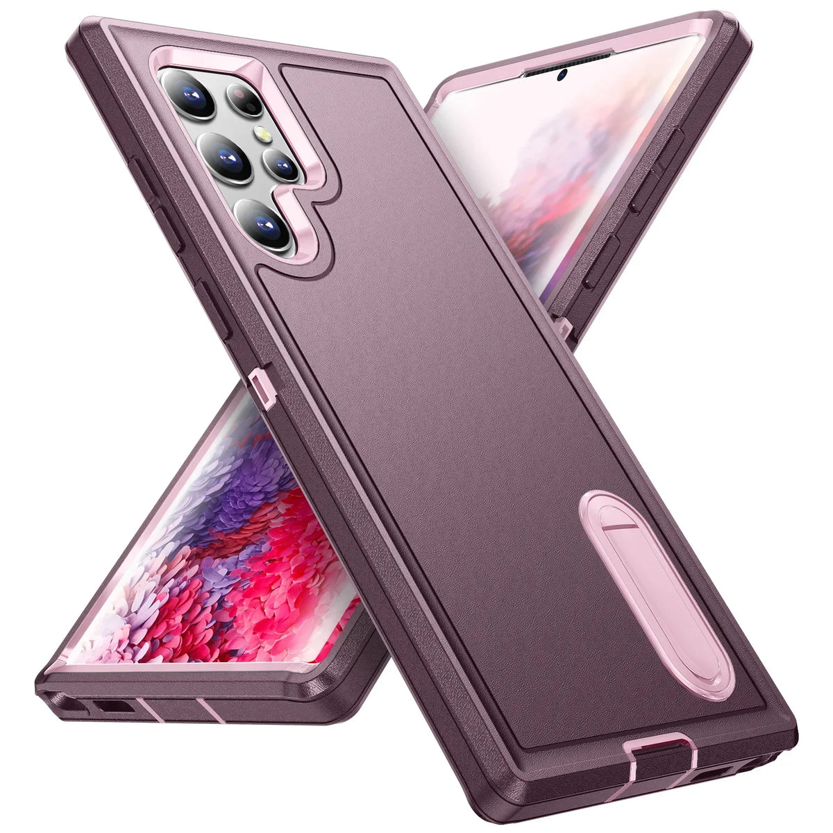 Case For Samsung Galaxy S26 Ultra S25 Edge S24 S23 S22 Heavy Anti-Scratch Rugged Protective Kickstand Full Body Shockproof Cover