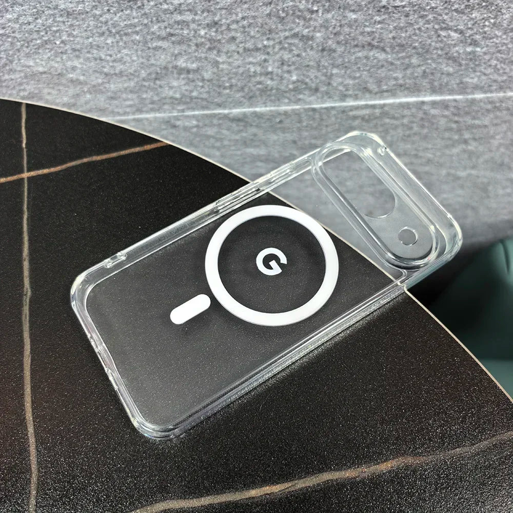 Simple Transparent Wireless Charging Slim Case For Google Pixel 10 9 Pro XL 8 7 6 A Pro Acrylic Shockproof Fall Prevention Cover