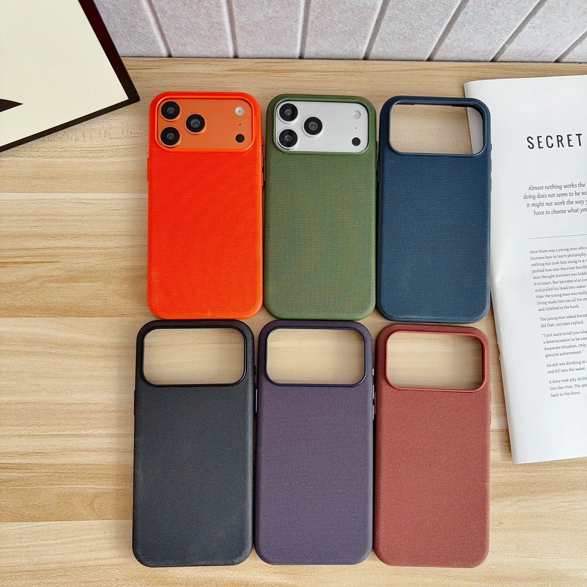 For Magsafe Magnetic Leather Phone Case For iPhone 18 17 16 15 14 13 12 Pro Max Premium Tech Woven Shockproof Solid Color Cover