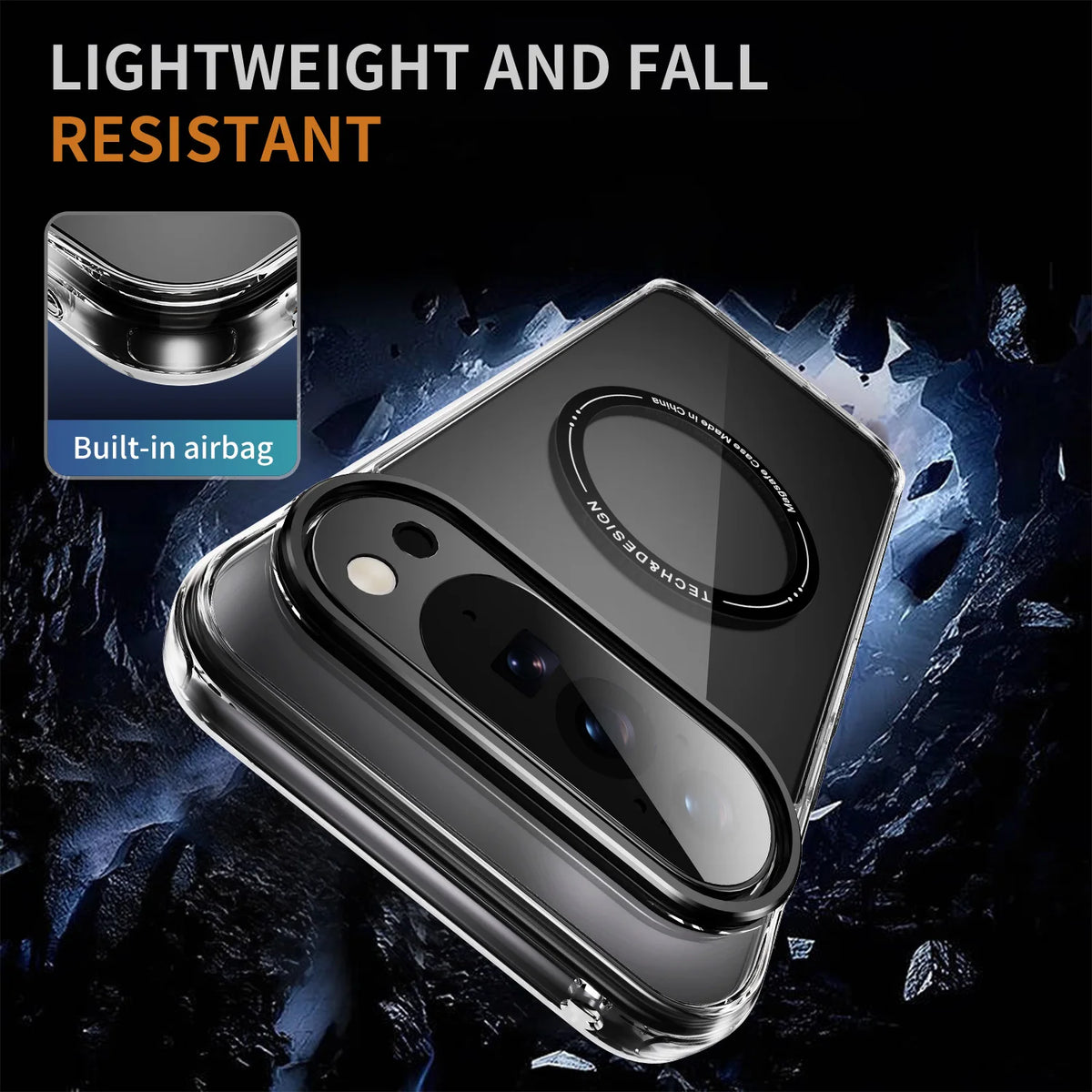 HD-Transparent Magnetic Phone Case For Google Pixel 10 9 8 Pro XL 10PROXL 9ProXL 9A 8A Shockproof For Magsafe Crystal Hard Cover