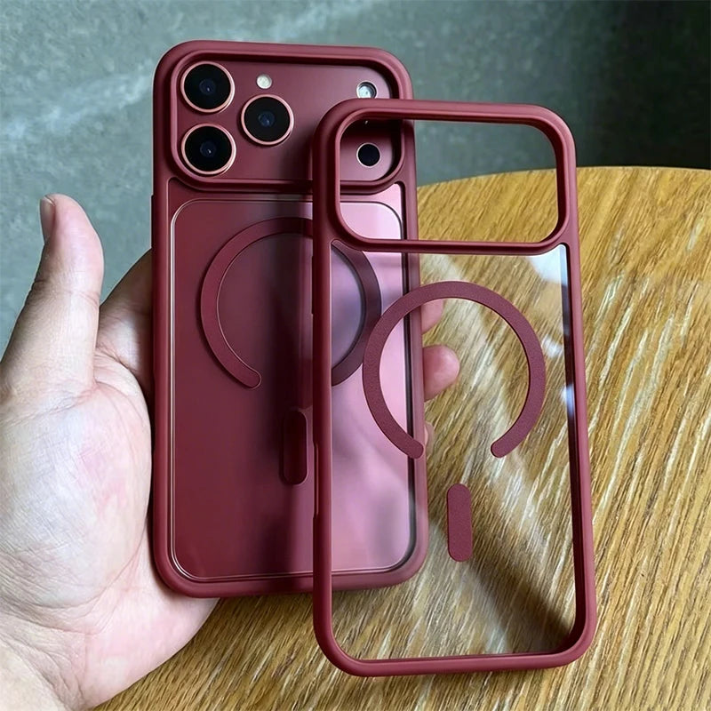 For Magsafe Wireless Charging Candy Color Matte Case For iPhone 18 17 16 15 14 13 12 Pro Max 16Plus Air 11 Magnetic Bumper Cover