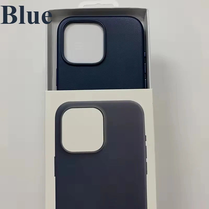 Official 1:1 for Magsafe Leather Case for IPhone 17 Pro 17 16 15 14 Pro Max Orginal Magnetic Animation Cover Anti-drop Case