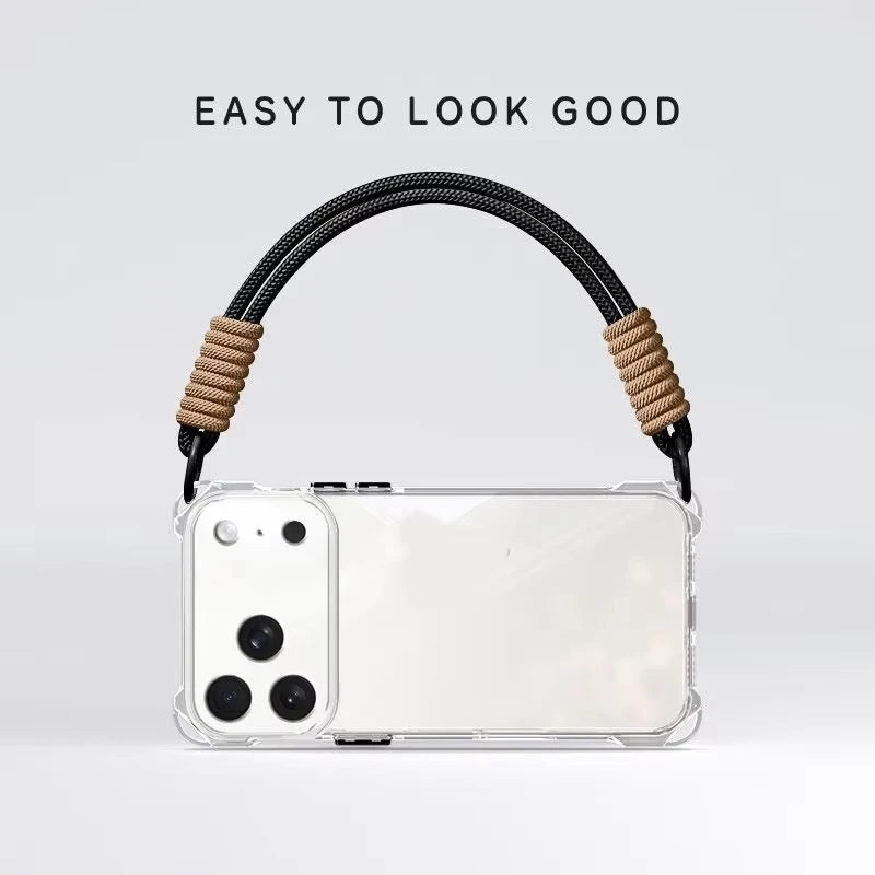 Crossbody Phone Case with Lanyard For iPhone 17Air 16 Pro Max 15 14 18 Pro Max чехол на айфо Necklace Strap Cord Soft Cover