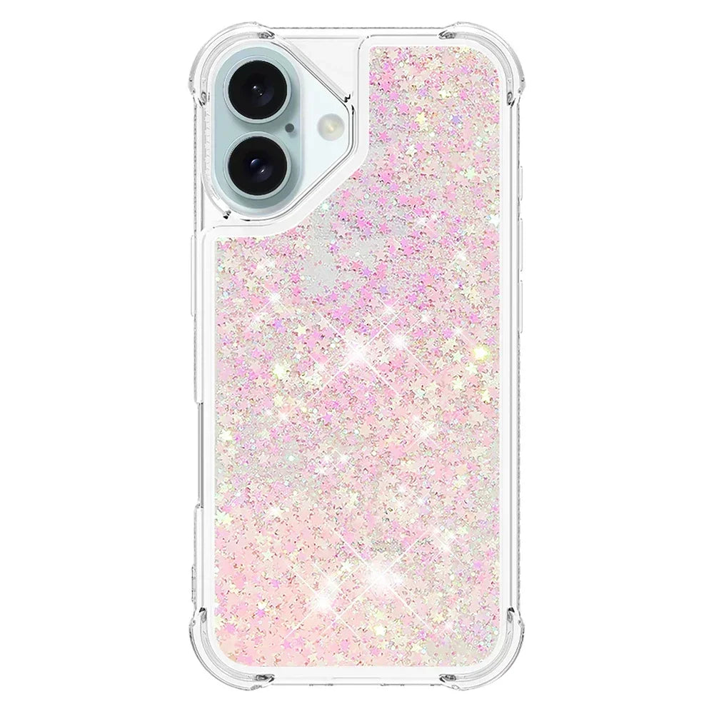 Bling Moving Liquid Floating Sparkle Colorful Glitter TPU Protective Case For Google Pixel 9 Pro XL 8 9A 8A 7A Waterfall Cover